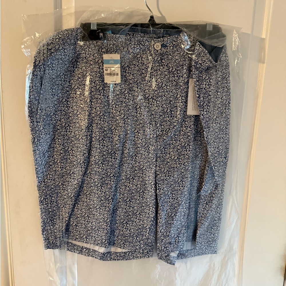 J. McLaughlin Blue Floral Swim Trunks